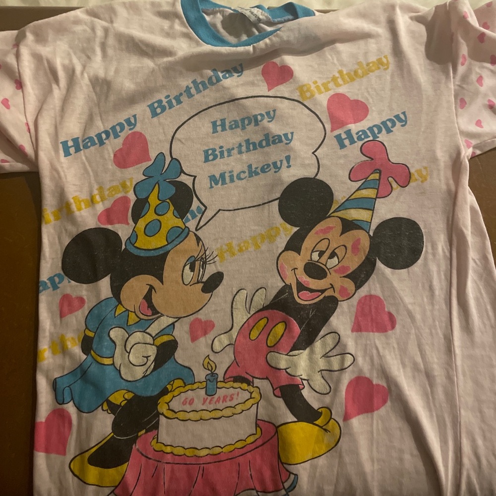 Vintage Disney Mickey Mouse Birthday single stitch shirt
